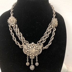 SOLD Ethnic Tribal Goth Statement Necklace